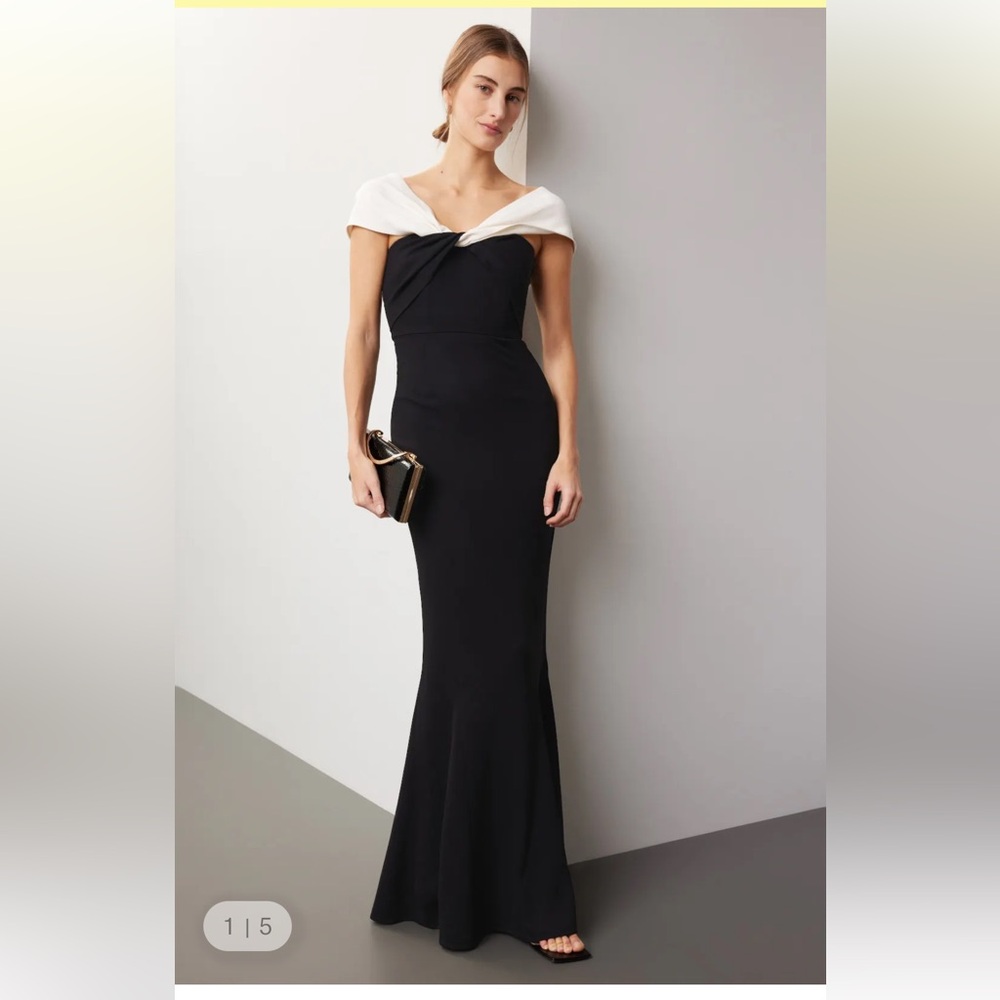 Roland Mouret - Black and White Evening Gown